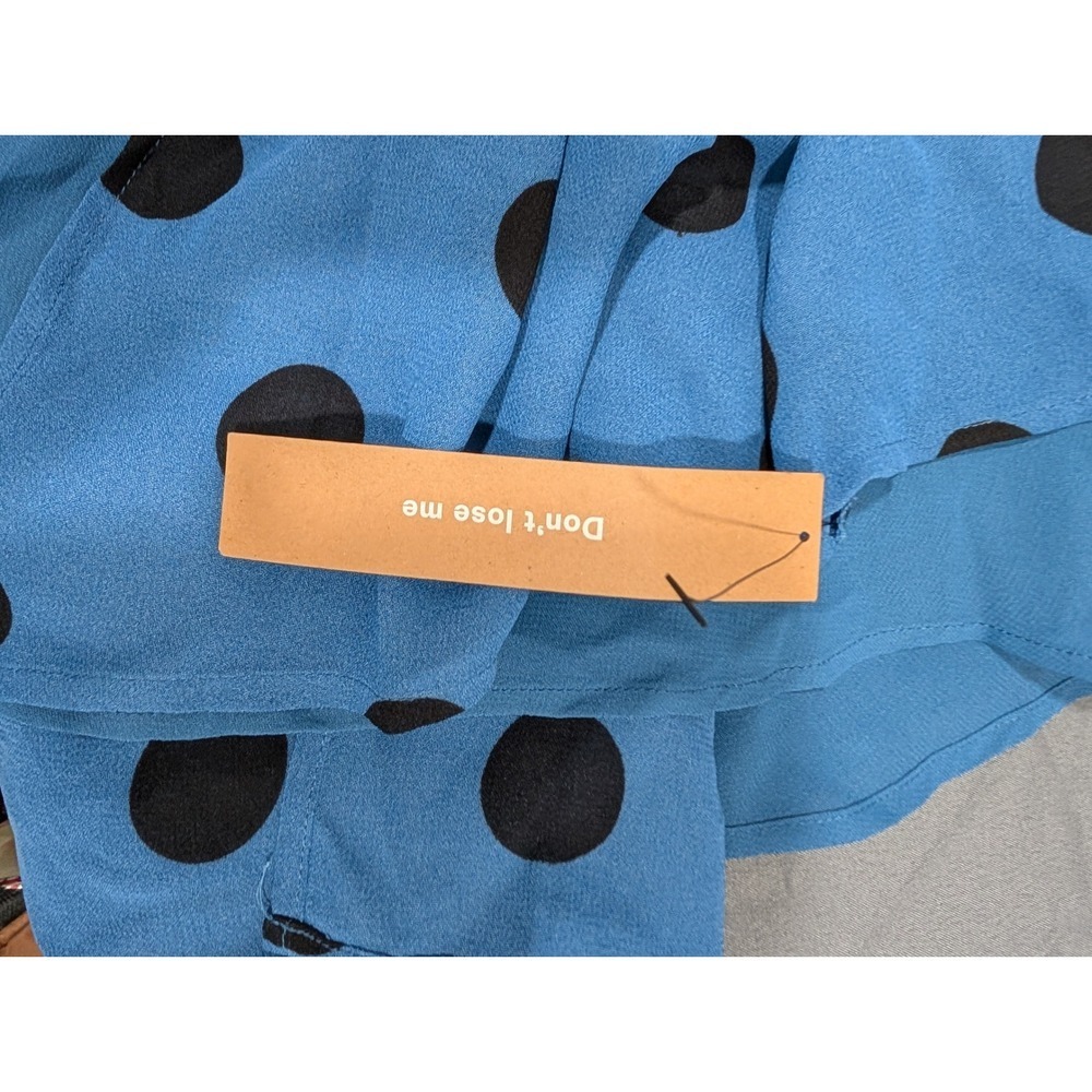 NWT Reformation Valentin Porto Polka Dot‎ Long Dress Size 10 - Picture 14 of 14